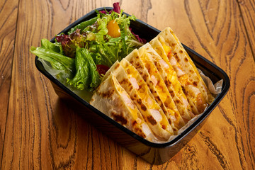 American light meal, egg cake