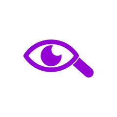 Appearance, aspect, design, eye, look, view, creative vision dark violet color icon