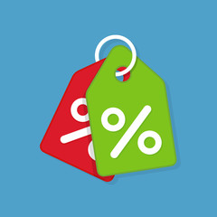 Discount percent sign, vector sale percentage. Price label icon