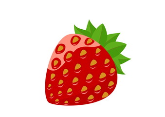 strawberries isolated vector image of summer fruit
