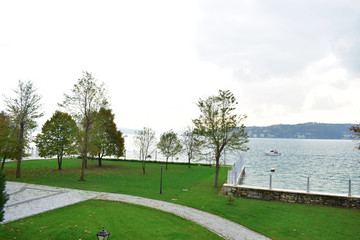garden and tree views in the Bosphorus of Istanbul