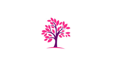 Creative pink tree logo