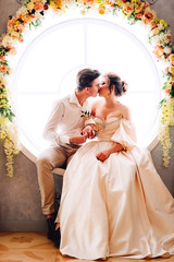 Two young lovers getting engaged in secret