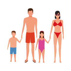Obraz premium family avatar cartoon character