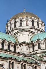 Amazing view of Cathedral Saint Alexander Nevski in Sofia, Bulgaria