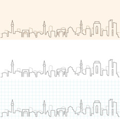 Tripoli Hand Drawn Skyline