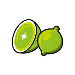 fresh lemon fruit isolated icon