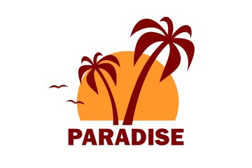 Sun and Palm Trees Vacation Paradise