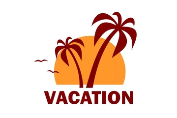 Sun and Palm Trees Vacation Paradise