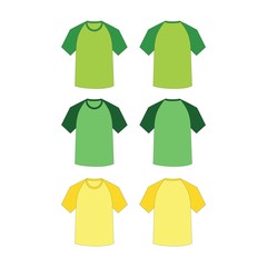 Short Raglan T-shirts Vector