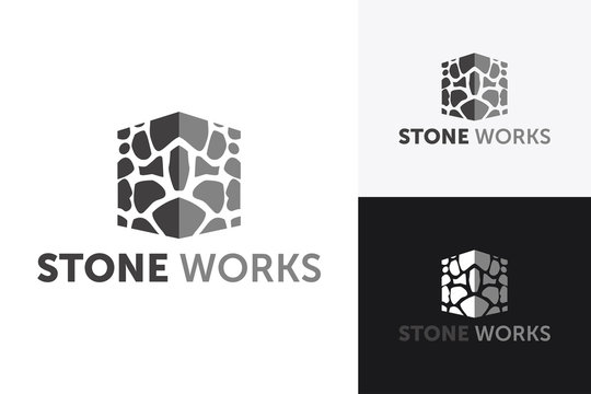 brick house logo design template element