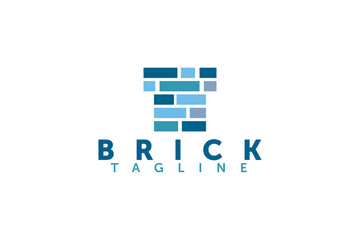 brick house logo design template element