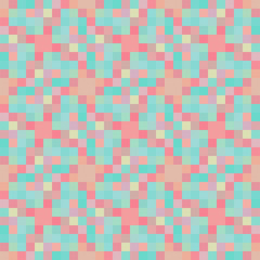 Pastel pixel design items seamless pattern