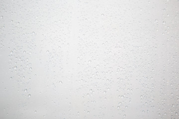 Drops of water on shower glass