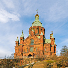 Uspenski Eastern Orthodox Cathedral in Helsinki.Finland