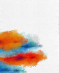 Abstract Multi-color Splash Design on Textured Blank Surface. Text Copy Space Decorated with Watercolor Texture Abstract Splashes.