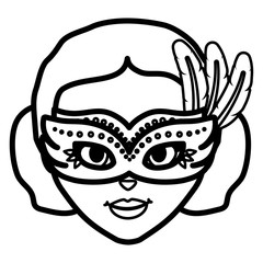 beautiful brazilian garota head character