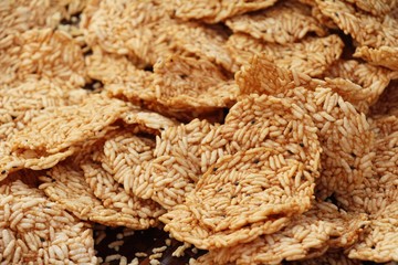 Sticky rice with sugar ,asia food style