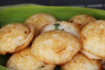 Coconut milk mix sugar and flour ,Thai dessert