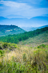 Landscape of the mountains and countryside 