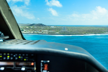 Aterrizaje en Isla San Cristobal