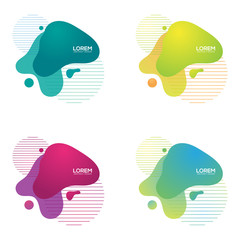 abstract liquid design element colorful shape