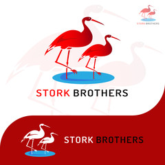 This logo has a picture of stork brothers. This logo is good to use as a company logo or various other creative businesses as needed. But it can also be used as an application logo.