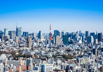 Fototapeta premium 東京都市風景