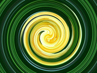 Tourbillon jaune vert