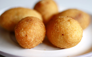 Combro, Indonesian traditional food. Made from cassava is grated and contain oncom sauce. (