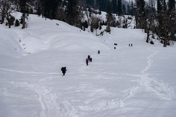 Deep Snow Covered In Solang Valley, India