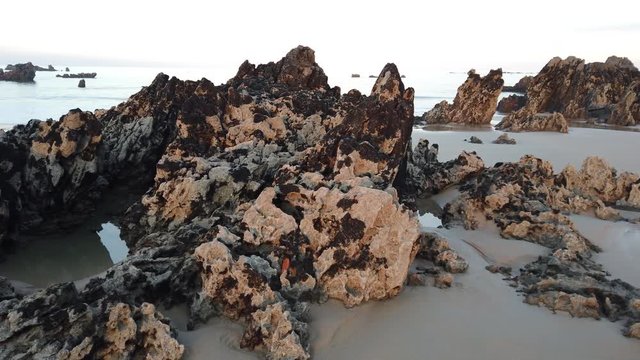 Trengandin beach, Noja, Marismas de Santo&ntilde;a, Victoria y Joyel Natural Park, Cantabria, Spain, Europe