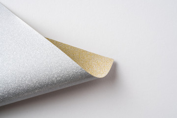 silver and golden paper background