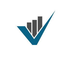 V chart font investment logo