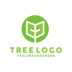 Tree Logo / Leaf Icon / Geometric Symbol Design Inspiration