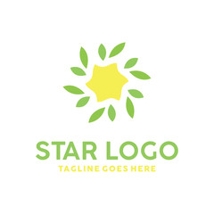 Star Logo / Circle Icon / Leaf Symbol Design Inspiration
