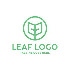 Linear Leaf Logotype. Beauty Lotus. Botique and Spa. Beautiful Fashion Vector Logo Icon Symbol.
