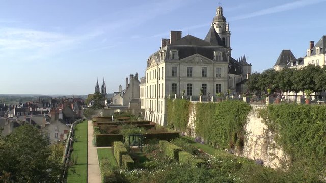 Blois, France. View of the Municipality and Roseraie de Blois.