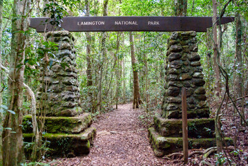 The grand entrance to Lamington National Park