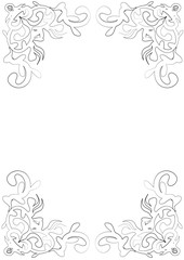 Fototapeta na wymiar hand drawn Wedding card or invitation with abstract floral background doodle