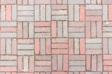 red and gray bricks pavement background