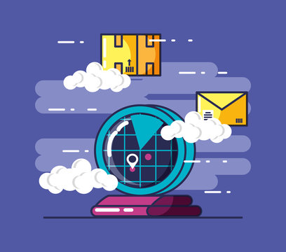 delivery service radar and icons