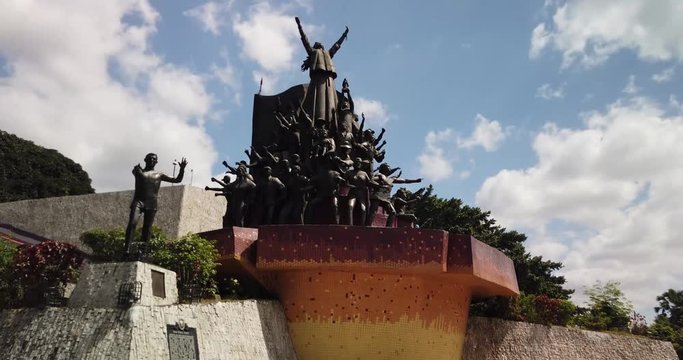 A timelapse of the People Power monument along EDSA in the Philippines. Its a public monument to commemorate the 1986 bloodless People Power Revolution