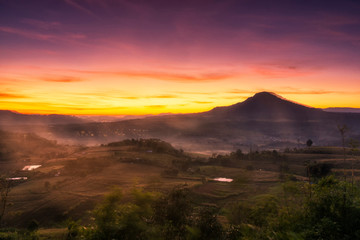 Obraz premium sunset in mountains