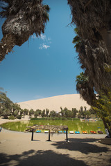  oasis of Huacachina in the desert of Ica