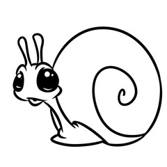 Little snail cartoon illustration isolated image