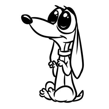 Droopy Dog Cartoon Black And White
