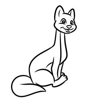 Kitten cartoon illustration animal character isolated image