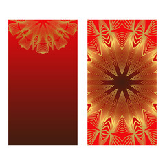Sunrise Colorful Design With Floral Mandala Background. Vector Design. Ottoman, Arabic, Oriental, Turkish, Indian,Motif. Template For Flyer Or Invitation Card Design.