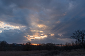 Obraz na płótnie Canvas Sunset. clouds on the sky.